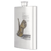 絶滅危惧種絵を描フクロウクラシックフラスコ フラスク (左)