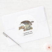 絶滅危惧種色彩の鮮やかのハクスビル ラウンドシール (封筒)