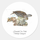 絶滅危惧種色彩の鮮やかのハクスビル ラウンドシール (正面)