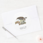 絶滅危惧種色彩の鮮やかのハクスビル ラウンドシール (封筒)