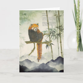 絶滅危惧種色彩の鮮やかのハンドパンダ カード