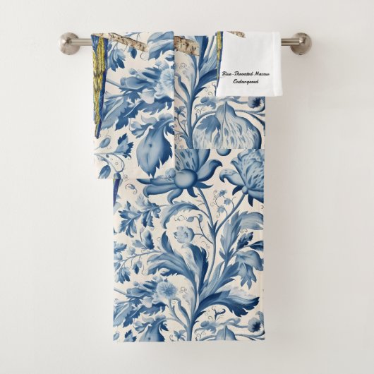 絶滅危惧種色彩の鮮やかのマコー バスタオルセット (インサイチュ)