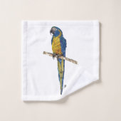 絶滅危惧種色彩の鮮やかのマコー バスタオルセット (ウォッシュタオル)