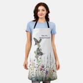 絶滅危惧種色彩の鮮やかセイロンバラ エプロン (着用した状態)