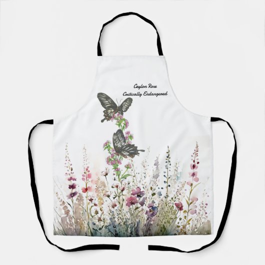 絶滅危惧種色彩の鮮やかセイロンバラ エプロン (正面)