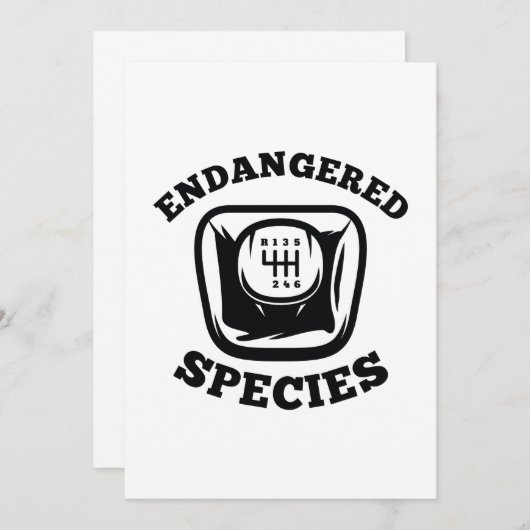 絶滅危惧種 サンキューカード (正面/裏面)