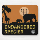 絶滅危惧種 マウスパッド (正面)