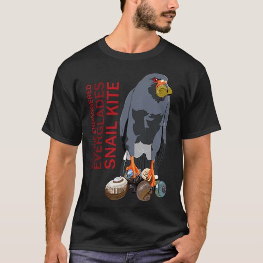 絶滅危救険なカタツムリ凧(南を支える) Tシャツ (正面)