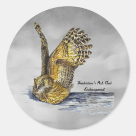 絶滅危色彩の鮮やか険性ラキストンのフクロウ ラウンドシール