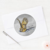 絶滅危色彩の鮮やか険性ラキストンのフクロウ ラウンドシール (封筒)