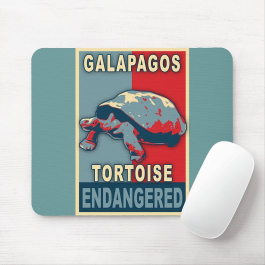 絶滅寸前のガラパゴスのカメのポップアートのTシャツ マウスパッド (マウス)