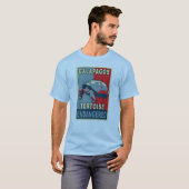 絶滅寸前のガラパゴスのカメのポップアートのTシャツ Tシャツ (正面フル)