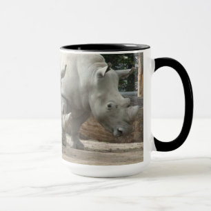絶滅寸前の北の白いサイ マグカップ