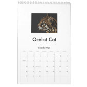 絶滅寸前の大きな猫 カレンダー (3月 2026)