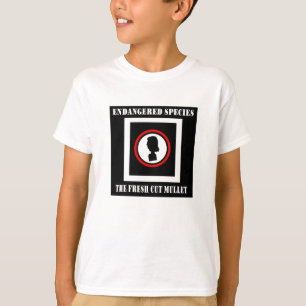 絶滅寸前の種の切りたてのマレット Tシャツ