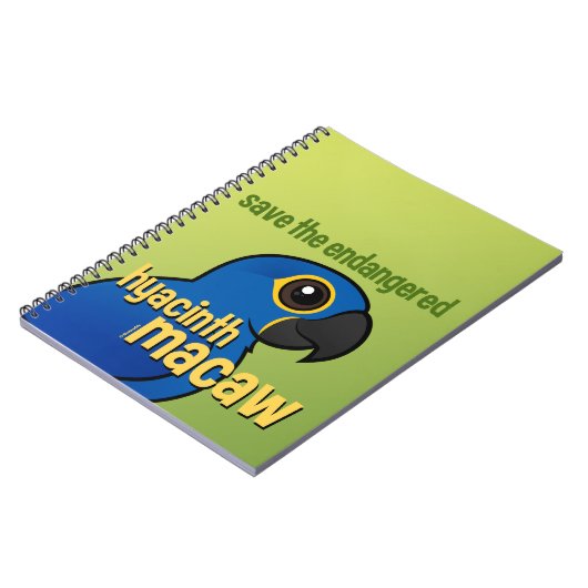 絶滅寸前のHyacinthのコンゴウインコを救って下さい ノートブック (左側)