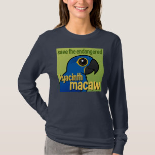 絶滅寸前のHyacinthのコンゴウインコを救って下さい Tシャツ