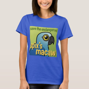 絶滅寸前のSpixのコンゴウインコを救って下さい Tシャツ