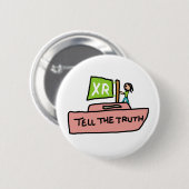 絶滅運動が真実を告げる 缶バッジ (正面&裏面)