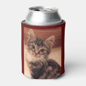 絶縁クーラーボックスネコ子猫猫ちゃん 缶クーラー (缶正面)