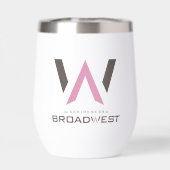 絶縁ワインタンブラー – ビッグロゴ – ピンク (背面)