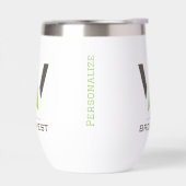 絶縁ワインタンブラー – ビッグロゴ – ライム (左面)