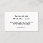 絶縁名刺のユニークモダンスタイル 名刺 (裏面)