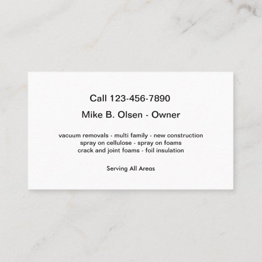 絶縁名刺のユニークモダンスタイル 名刺 (裏面)