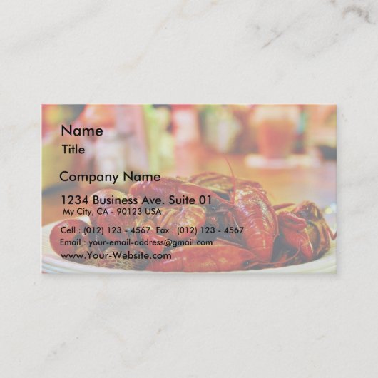 絶頂のカキの家のCrawfish 名刺 (正面)