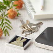 絹と刺繍されるサテンの狩りのコート キーホルダー (側面)