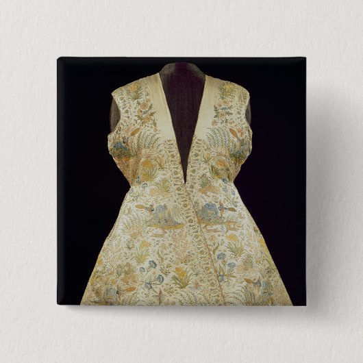 絹と刺繍されるサテンの狩りのコート 缶バッジ (正面)