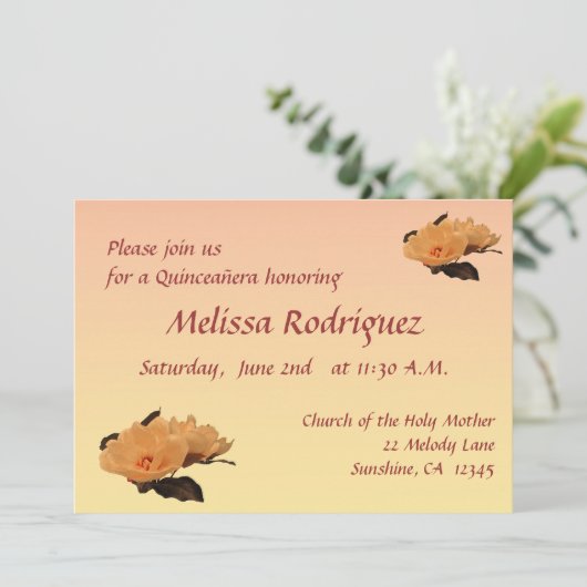 絹によってはキンセアニェラの招待状が開花します 招待状 (スタンド正面)