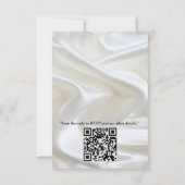 絹に白い花と真珠を付けたお祝い 出欠カード (裏面)