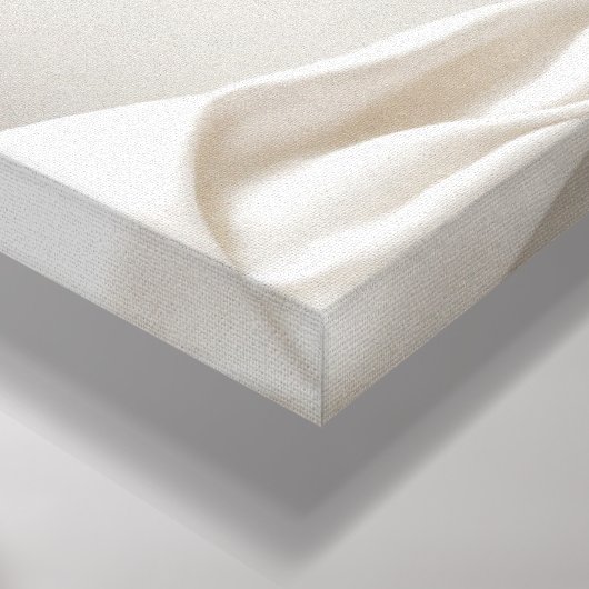 絹に関するミニマルでデザイン意識の高いロゴ キャンバスプリント (コーナー (底面))