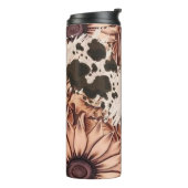 絹のようなチョコレート色の花 タンブラー (回転左)