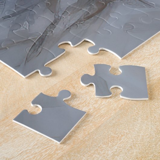 絹のようなテリアが雪のクリスマスを許した ジグソーパズル (側面)