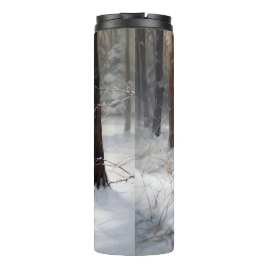 絹のようなテリアが雪のクリスマスを許した タンブラー (裏面)