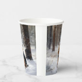 絹のようなテリアが雪のクリスマスを許した 紙コップ (右)