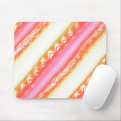 絹のようなピンクストライプからベージュの幅広いにレースのような マウスパッド (マウス)