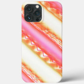 絹のようなピンクストライプからベージュの幅広いにレースのような Case-Mate iPhoneケース (裏面)