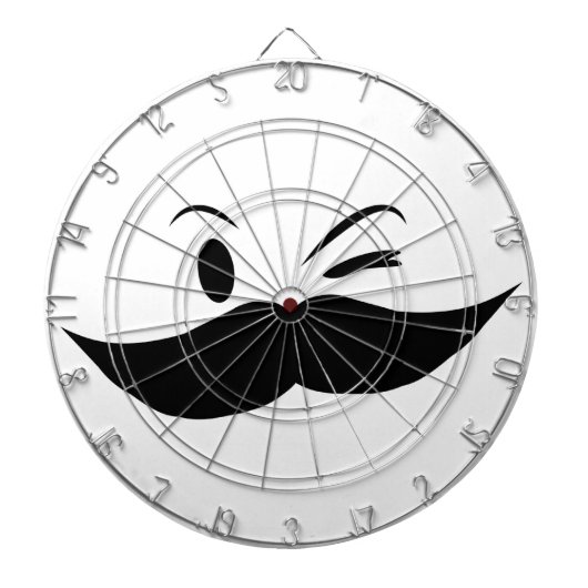 絹のような口ひげ ダーツボード (正面)