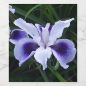 絹のような白い紫の花 ワインラベル (シングルラベル)