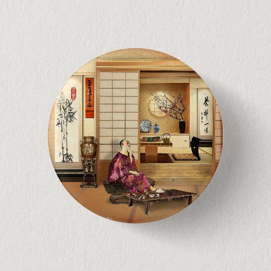 絹のような米粉 缶バッジ (正面)