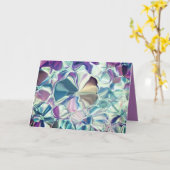 絹のような花のグリーティングカード カード (黄色い花)