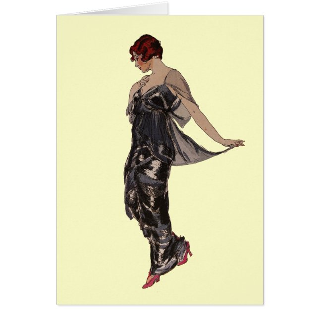 絹のイブニング・ドレス1914年 (正面)