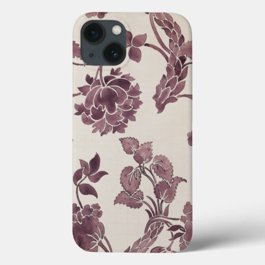絹のダマスク織1752年のために設計して下さい(鉛筆およびw/c Case-Mate iPhoneケース (裏面)