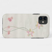 絹のピンクのフローラ Case-Mate iPhoneケース (裏面(横))