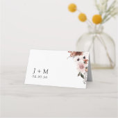 絹のフローラ結婚の折り畳み座席表 プレイスカード (裏面)