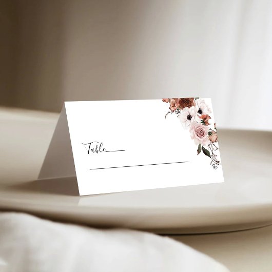 絹のフローラ結婚の折り畳み座席表 プレイスカード