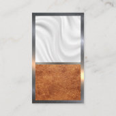 絹の呉服屋 |ブラウンレザー |メタル縁ど 名刺 (裏面)